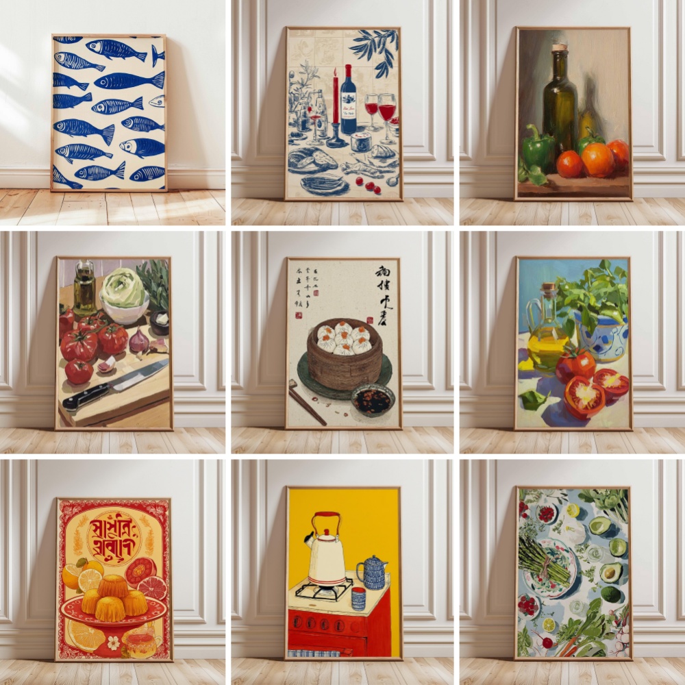 Japanese Lifestyle Food - Poster su Tela Stile Giapponese con