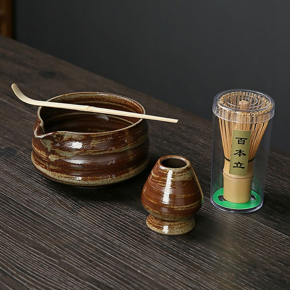 4 pezzi nuovo set da tè matcha - Bamboo Whisk Chasen recensione e prezzo