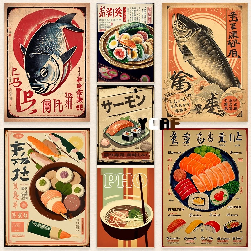 Vintage Japanese Food Poster C - Japanese Lifestyle Food recensione e prezzo